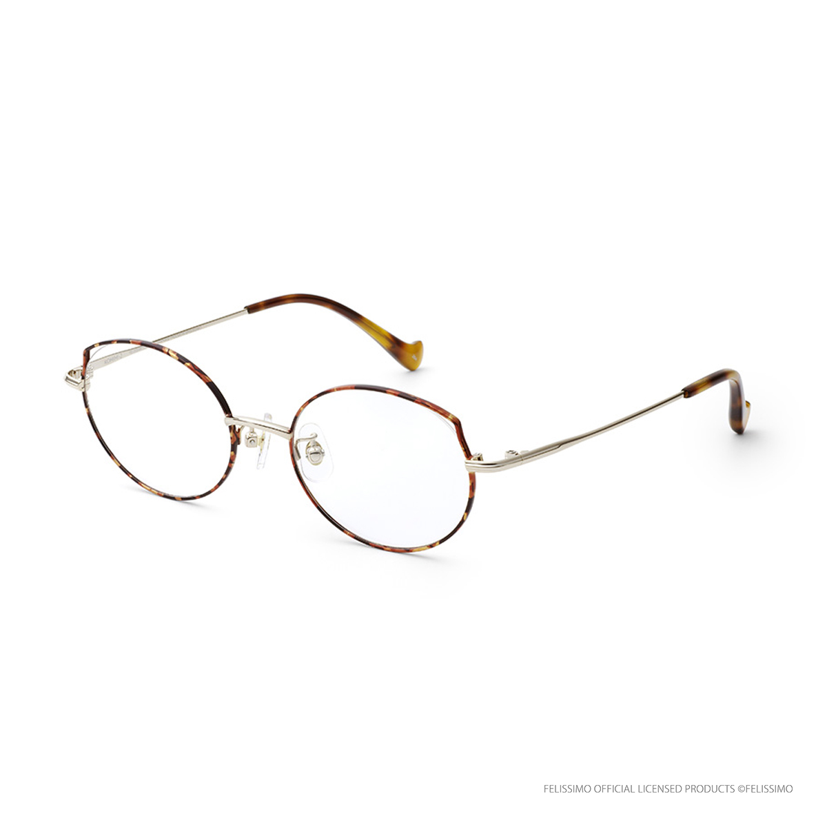 フェリシモ「猫部」 KOMIMI-2 ミケネコ ゴールド／デミ 49