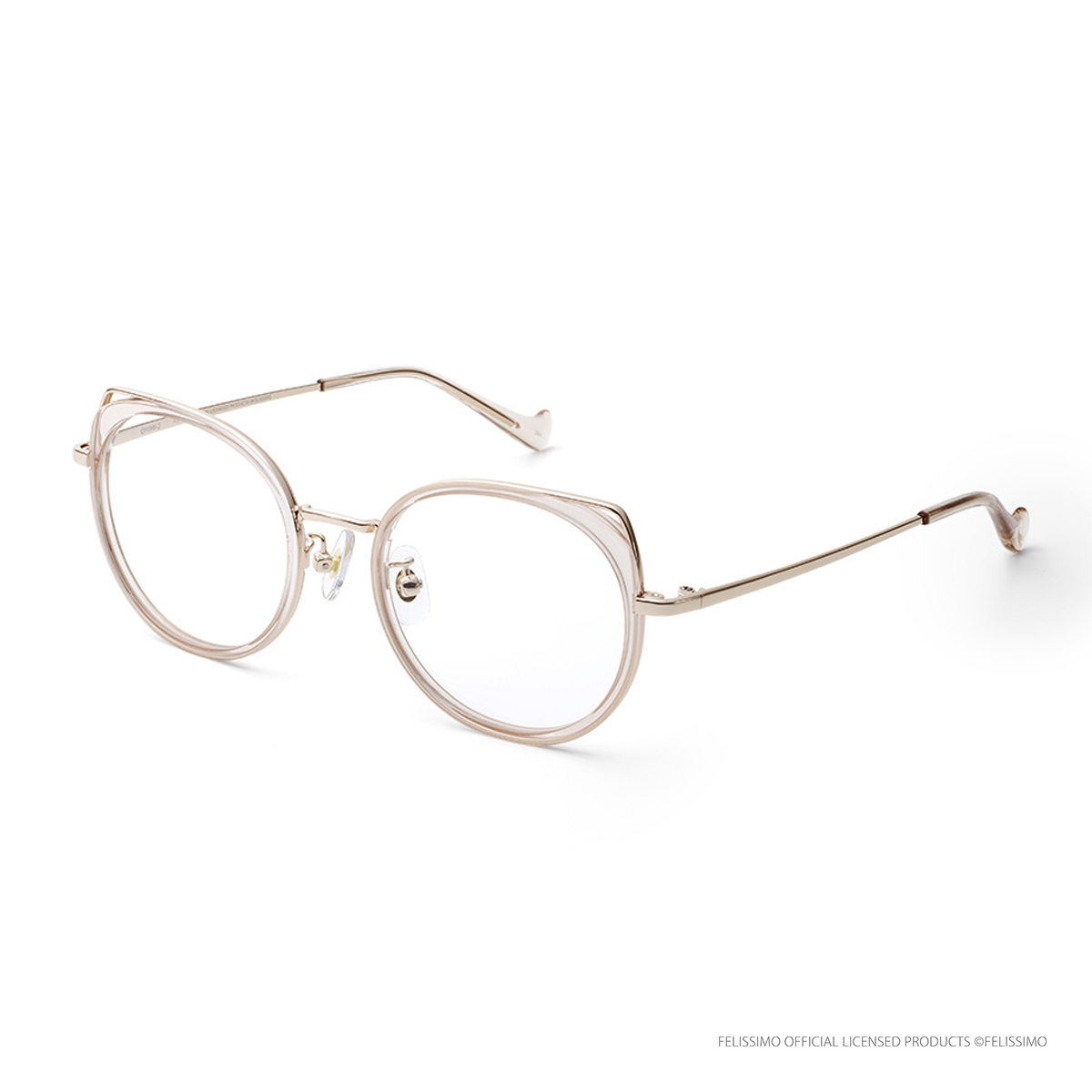 フェリシモ「猫部」 OMIMI-2 シロネコ ピンクゴールド 51