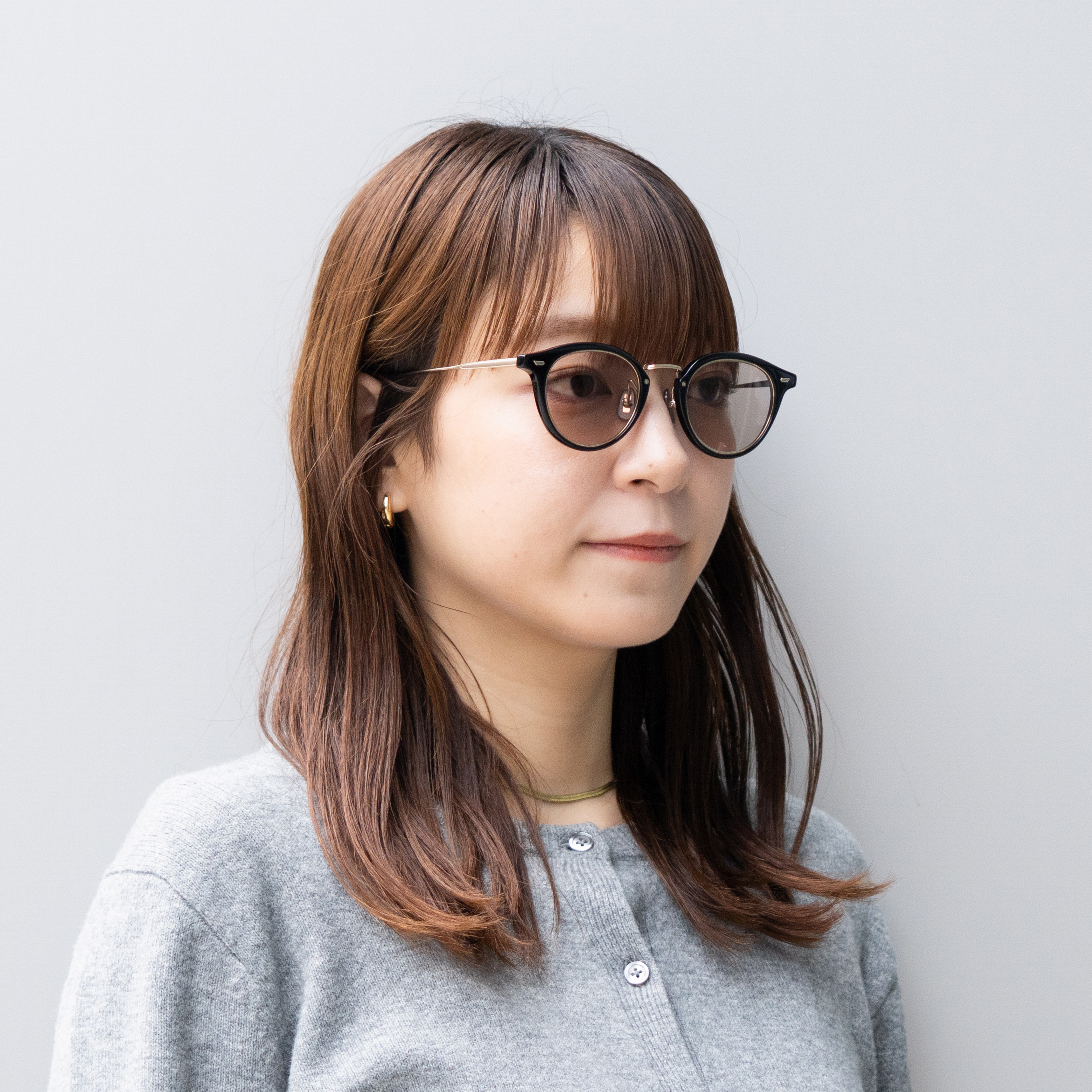 ブラック/ホワイトゴールドマット(ライトブラウン)46