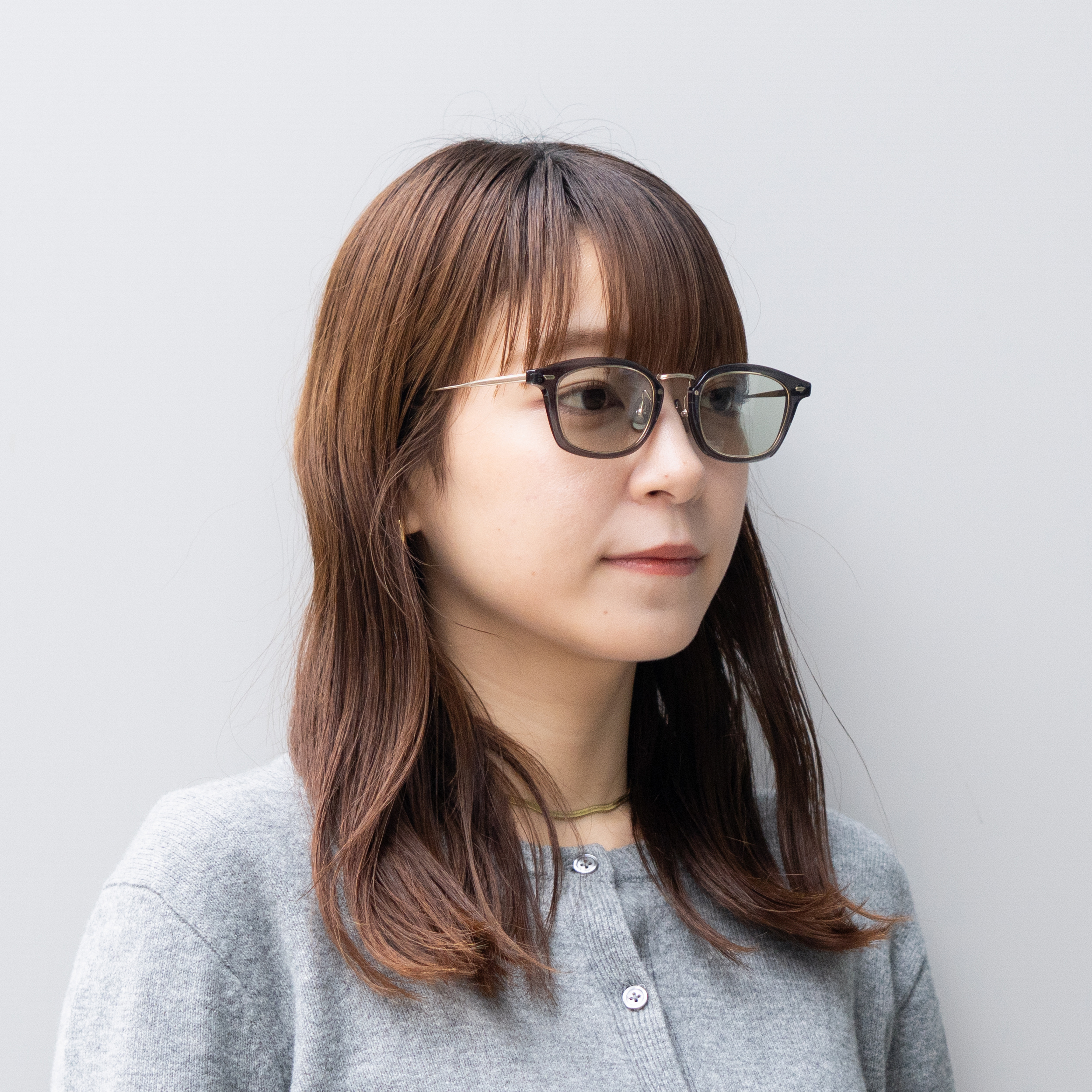 グレー/ホワイトゴールドマット(ライトグリーン)47