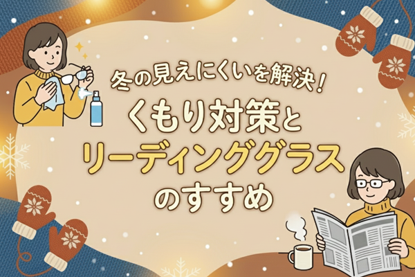 冬の“見えにくい”を解決!曇り対策とリーディンググラスのすすめ
